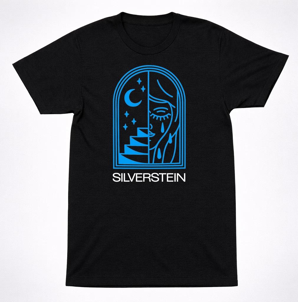 

Silverstein Night Tears Window Black T-Shirt Emo Post Hardcore Band Tee S