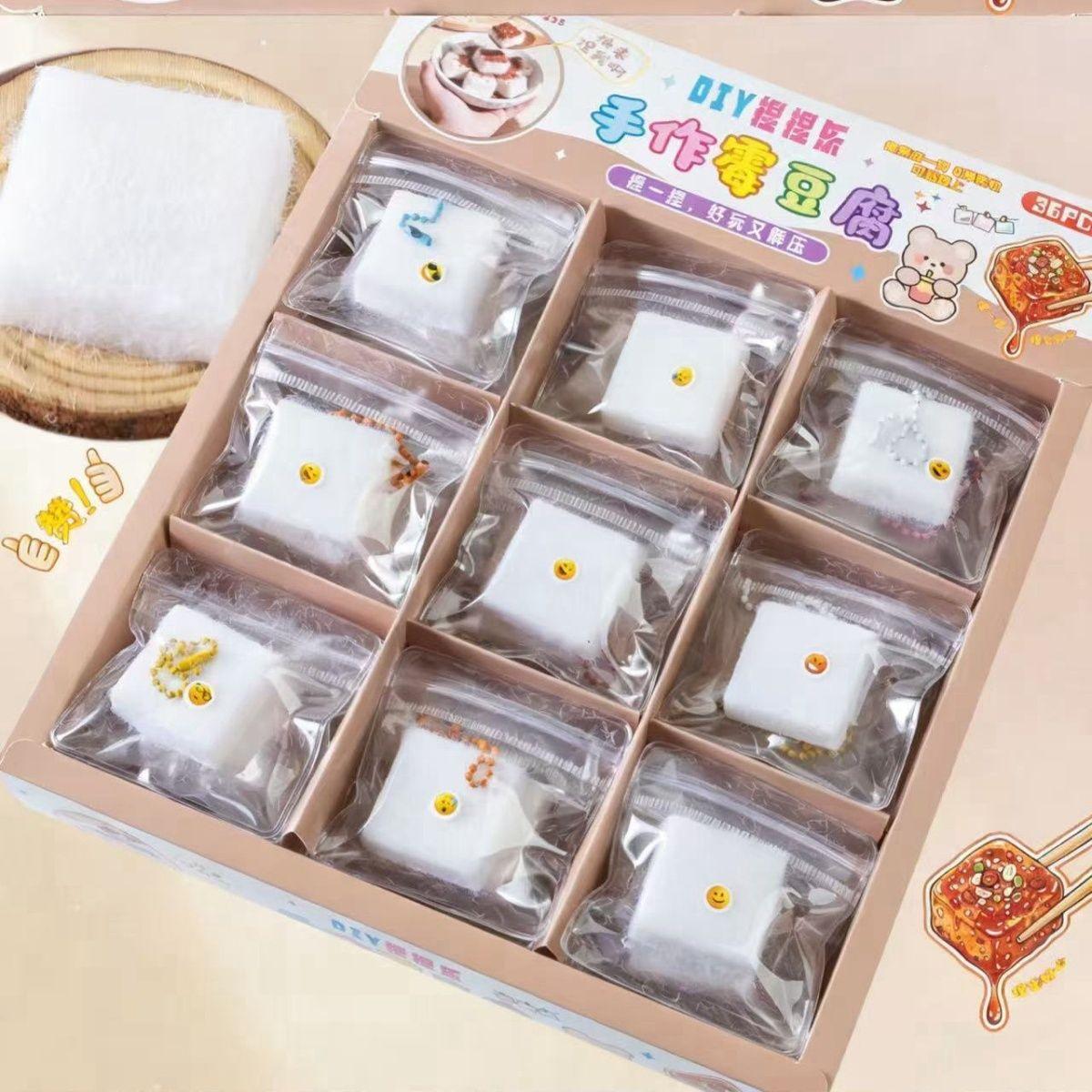 Moldy Tofu Squeeze Toy for Creative DIY Role-Playing Kids Game