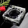 Factory Price Plain Crystal Glass Ashtray Color Printed Custom Logo Tabletop Cigarette Smoking Ash Holder
