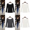 Fashion Women Ladies Casual Cotton Blend Pullover Long Sleeve Loose Tops Tee Blouse For Comfortable Everyday Wear