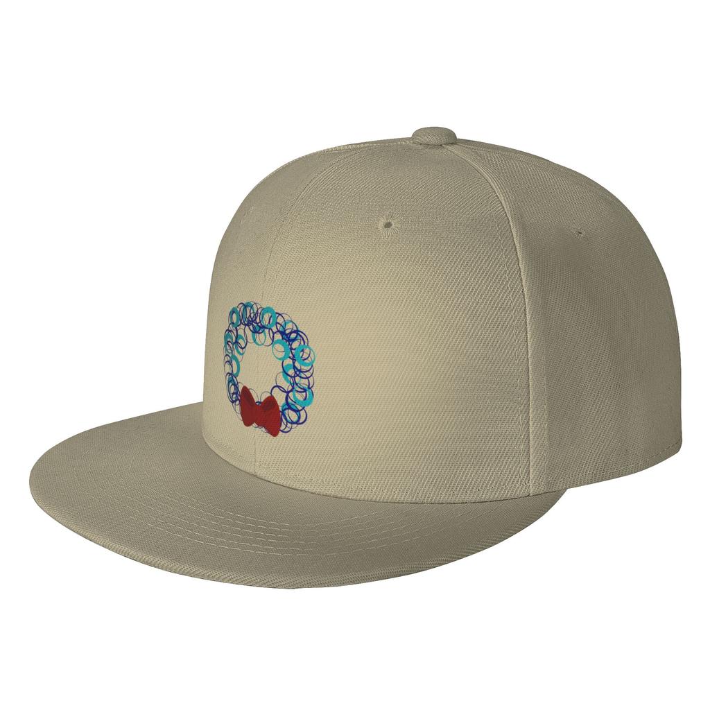 Fashion Wintery Holiday Wreath Flat Brim Sun Hat Japanese Minimalist Unisexs Cap