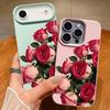 Luxury Rose Flower Phone Case For iPhone 17 Pro Max Funda iPhone 16 Pro Max 15 14 13 12 11 16e Air TPU Silicone Soft Cover Coque