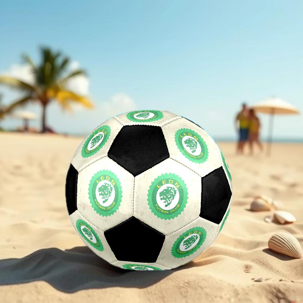 Club León Soccer Ball Colorful All Ages Machine Stitched PVC Competition Ready Durable High-Bounce.SIZE5