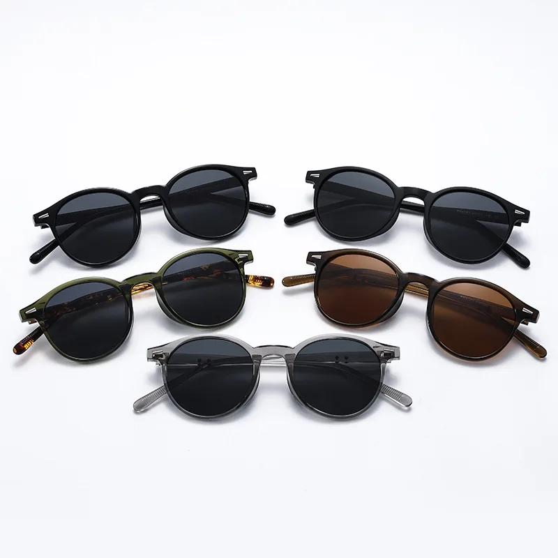 Women's Fashion Round Frame Sunglasses Men Casual Outdoor Driving Sports Eyewear Retro Ultralight UV400 Sun Glasses for Ladies