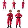 Squid Game Theme Cosplay Red Jumpsuit With Polyester Fabric For Girls Halloween Costume
