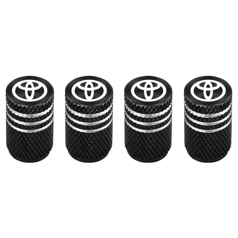 4Pcs Car Styling Metal Car Tire Valve Caps Tyre Dust Cap For Toyota Hilux Prius Auris Corolla Camry