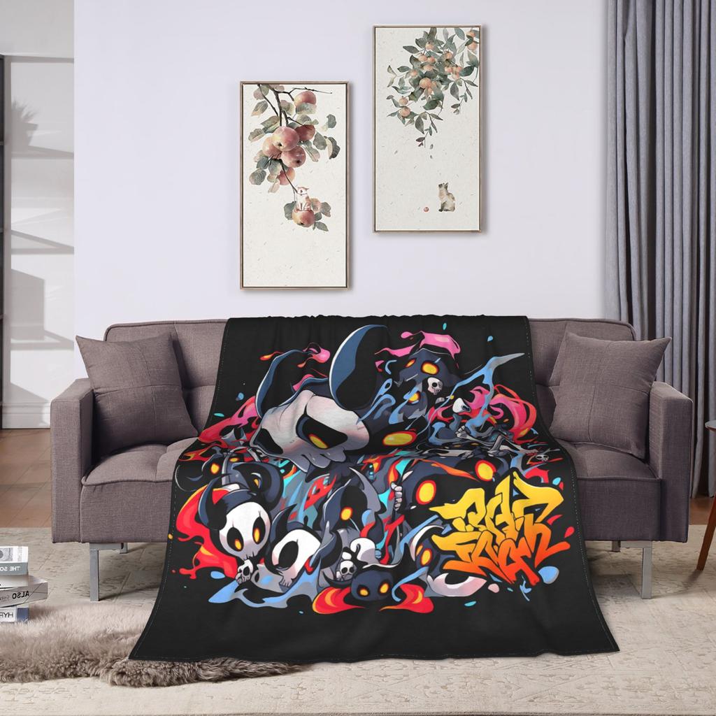 Hollow Knight Silksong Blanket  Warm Fashion Plush Throw Blanket For Child Couch Chair Flannel Bedspread Bed Cover