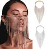 Vintage Face Chain Blingbling Mask Chain Bridal Headpiece Glistening Crystal