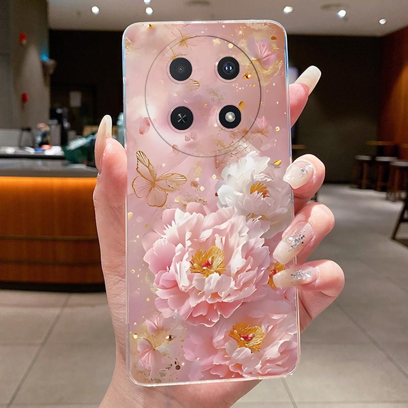 Phone Case For Huawei Nova 12i / Nova 13i Coque Capa Butterfly Bow Protective Casing Transparent Soft Silicone TPU Cover Fundas