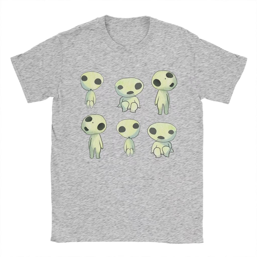 Princessed Kodama Mononoked TShirt Vintage Cotton Tee Shirt Round Neck Short Sleeve T Shirt Unique Clothes Yk Clothes