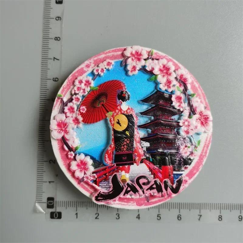 Japan Fridge Magnets Mount Fuji Tokyo Kyoto Tourist Souvenir Craft Gifts Resin Magnetic Refrigerator Sticker Home Decoration