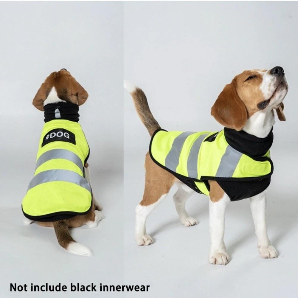 Gilet di Sicurezza Riflettente Traspirante per Cani Regolabile Abbigliamento Fluorescente per Animali da Compagnia Corsa