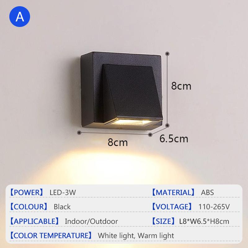 

Светодиодный настенный светильник IP65 Водонепроницаемый уличный настенный светильник для сада, балкона, гостиной, спальни, внутреннего и наружного декоративного освещения Warm Light-3000K