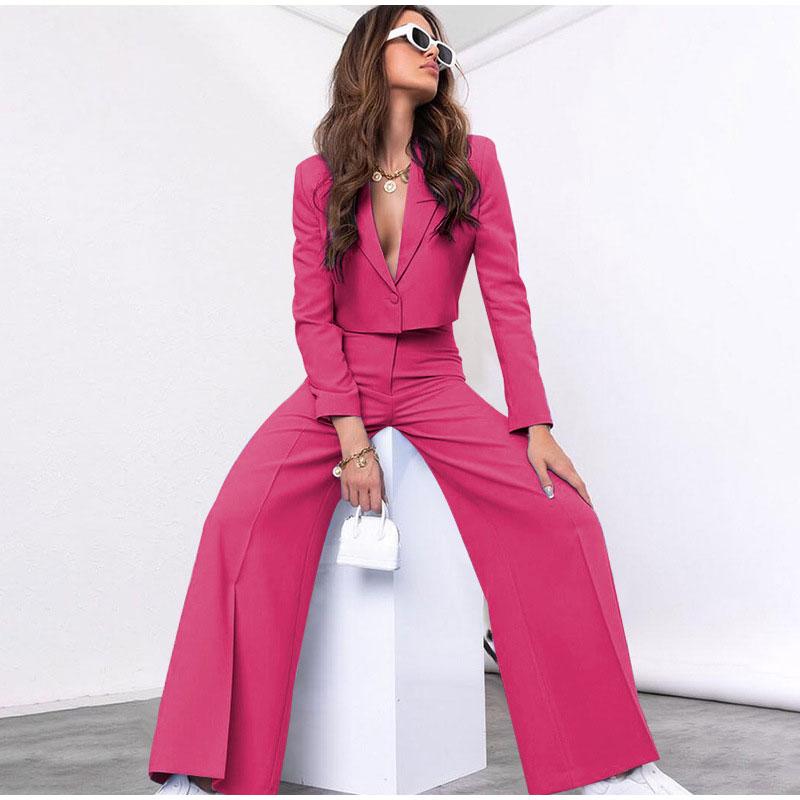 Элегантный короткий топ с брюками — фото 19