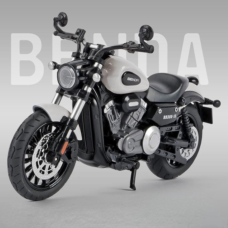 1/12 skala Diecast BENDA Chinchilla 300 Motorrad Modell Simulation Legierung Motorrad Spielzeug Jungen Geschenk Voiture Miniatur Spielzeug Kinder 1/12-Size:17.5*10.5*7.5cm elfenbein