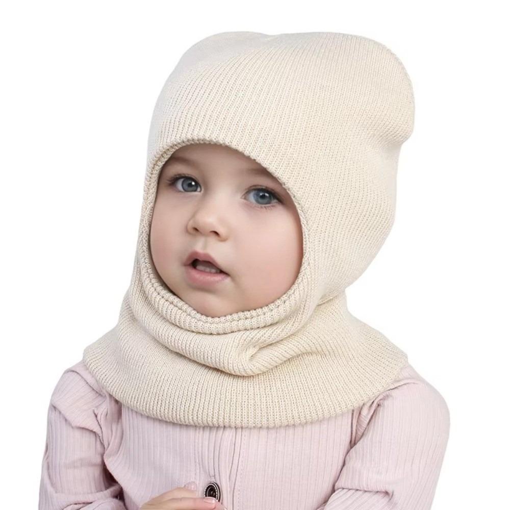 Bonnet Cagoule Bébé en Laine Hiver Chaud Enfants Chapeau Protection Oreilles Mode Bonnet Écharpe