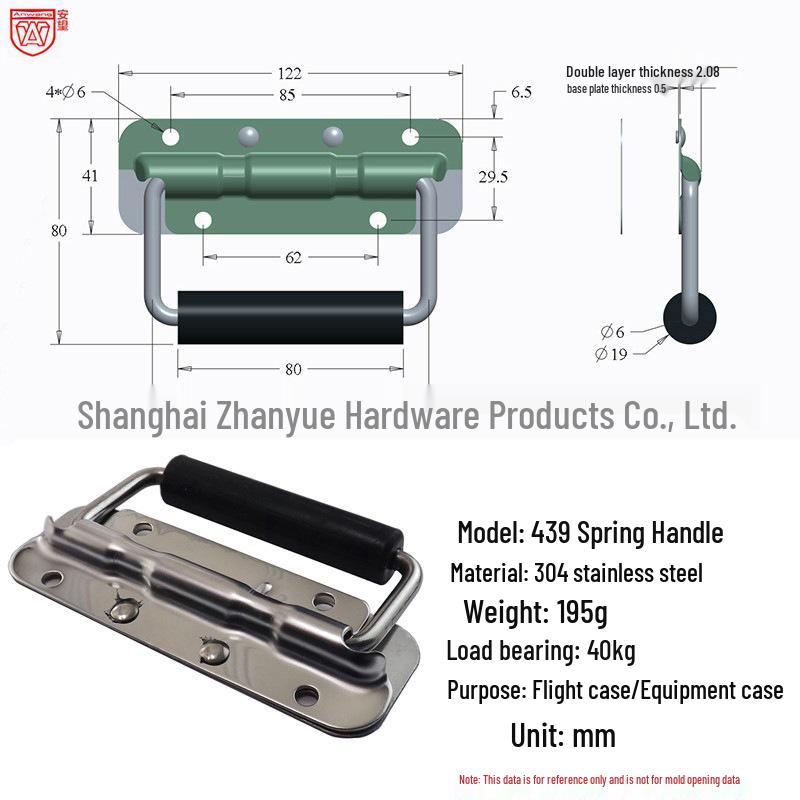 Anwang 304 Edelstahl Klappfedergriff für industrielle Holzkisten