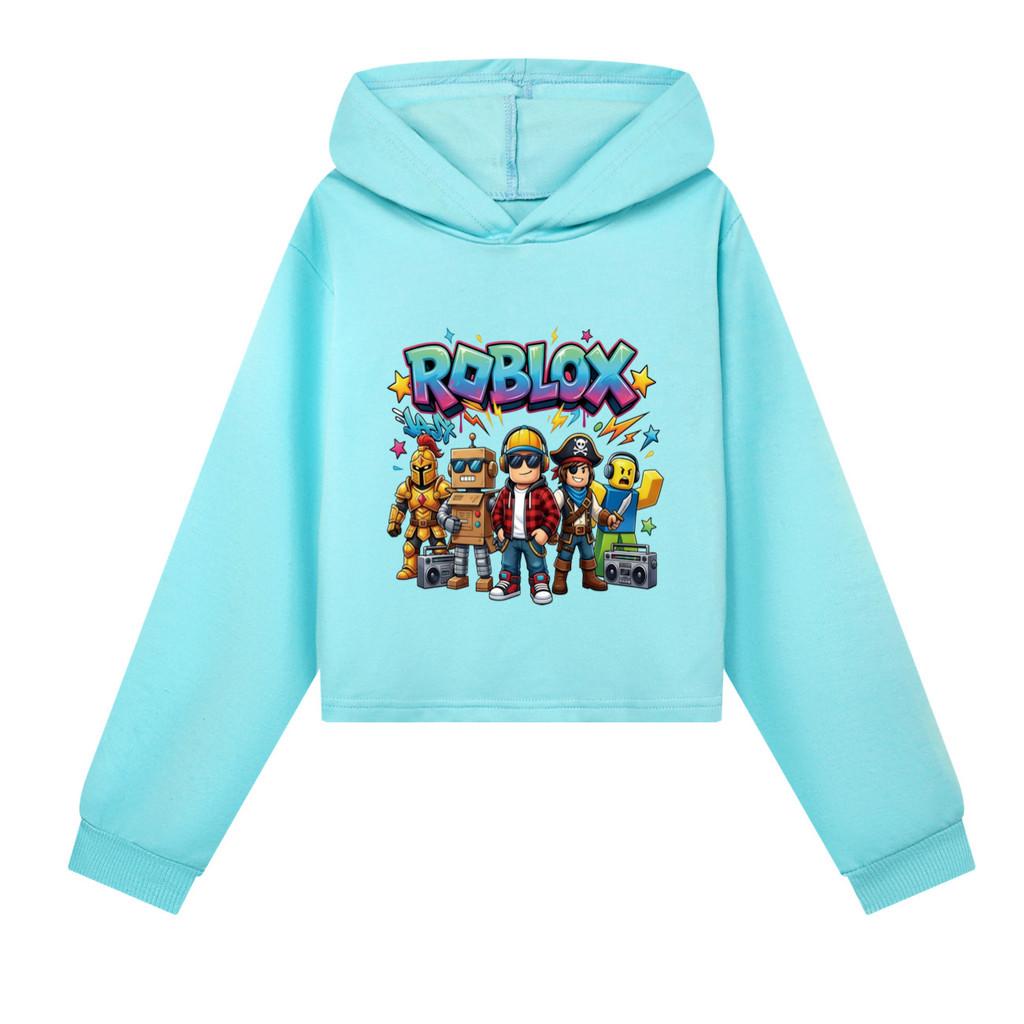 5574 Moda Outdoor Bambini Ragazze Felpe Casual Stampate Roblox Maniche Lunghe