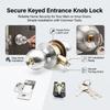 Stainless Steel Ball Door Lock With Antique Copper Finish And Brass Core For Home-Security