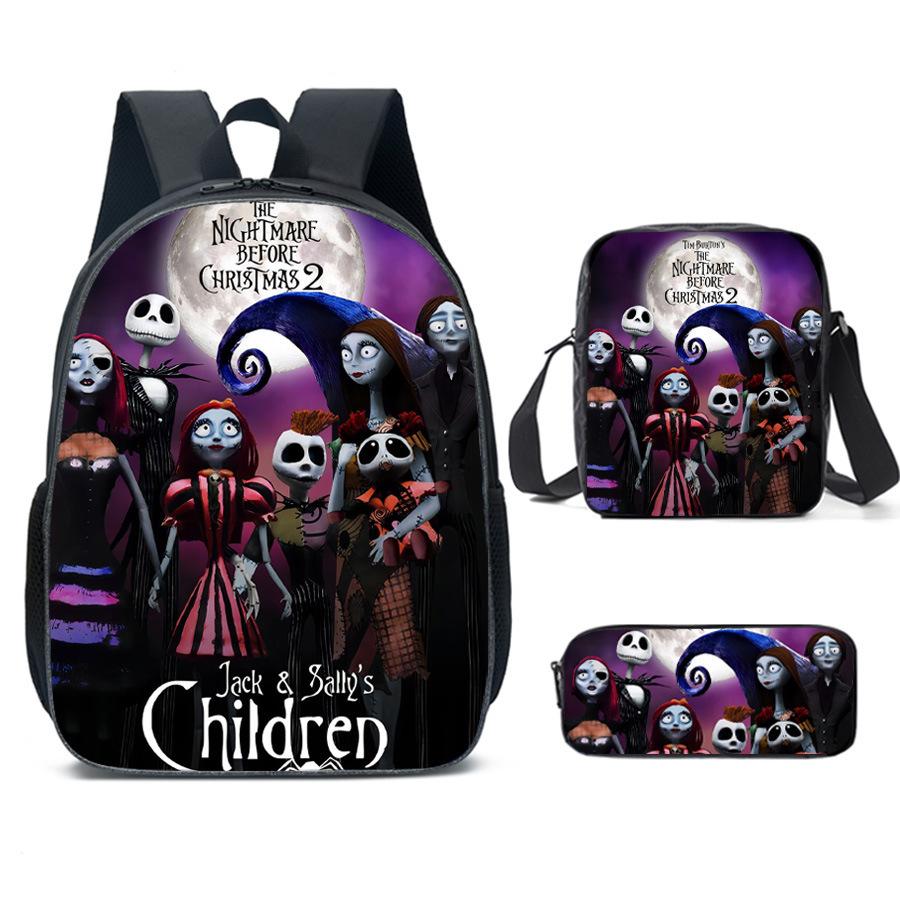 The Nightmare Before Christmas School Bags Men'S And Women'S Backpacks