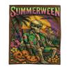 Summerween Themed Plush Blanket Soft Warm Throw Blanket for Indoor Outdoor Use Lightweight Cozy Fabric