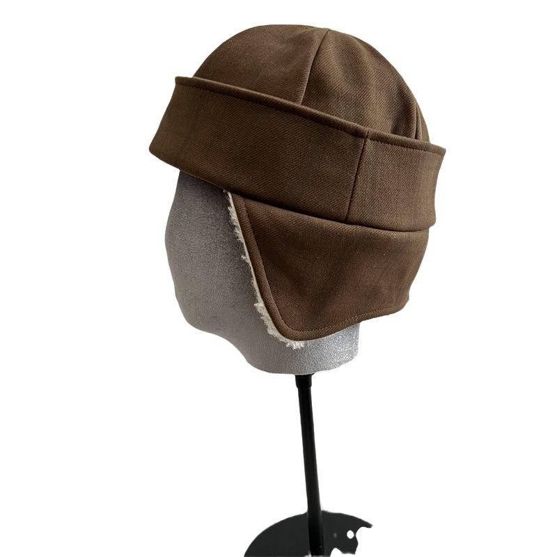 Melon Hats Men's and Women's Fashion Autumn and Winter Warm Multi-functional Northern Imitation Snow Thickened Ear Protector Landlord Hat