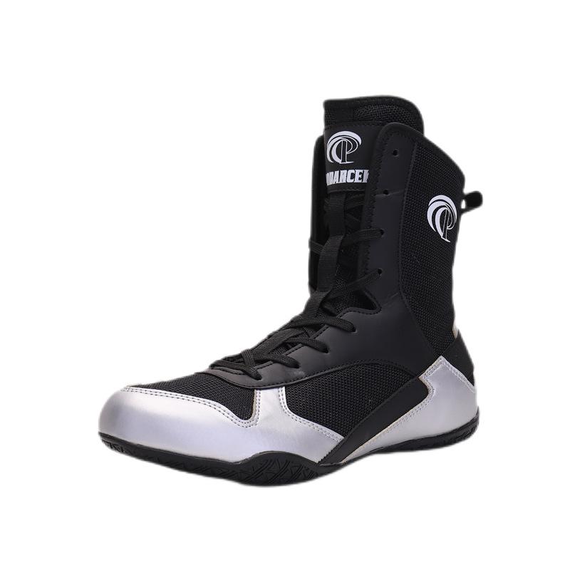 Boxing Shoes Men's and Women's Martial Arts Sanda Competition Training Non-slip Wear-resistant Light Fighting Free Fighting Wrestling Shoes