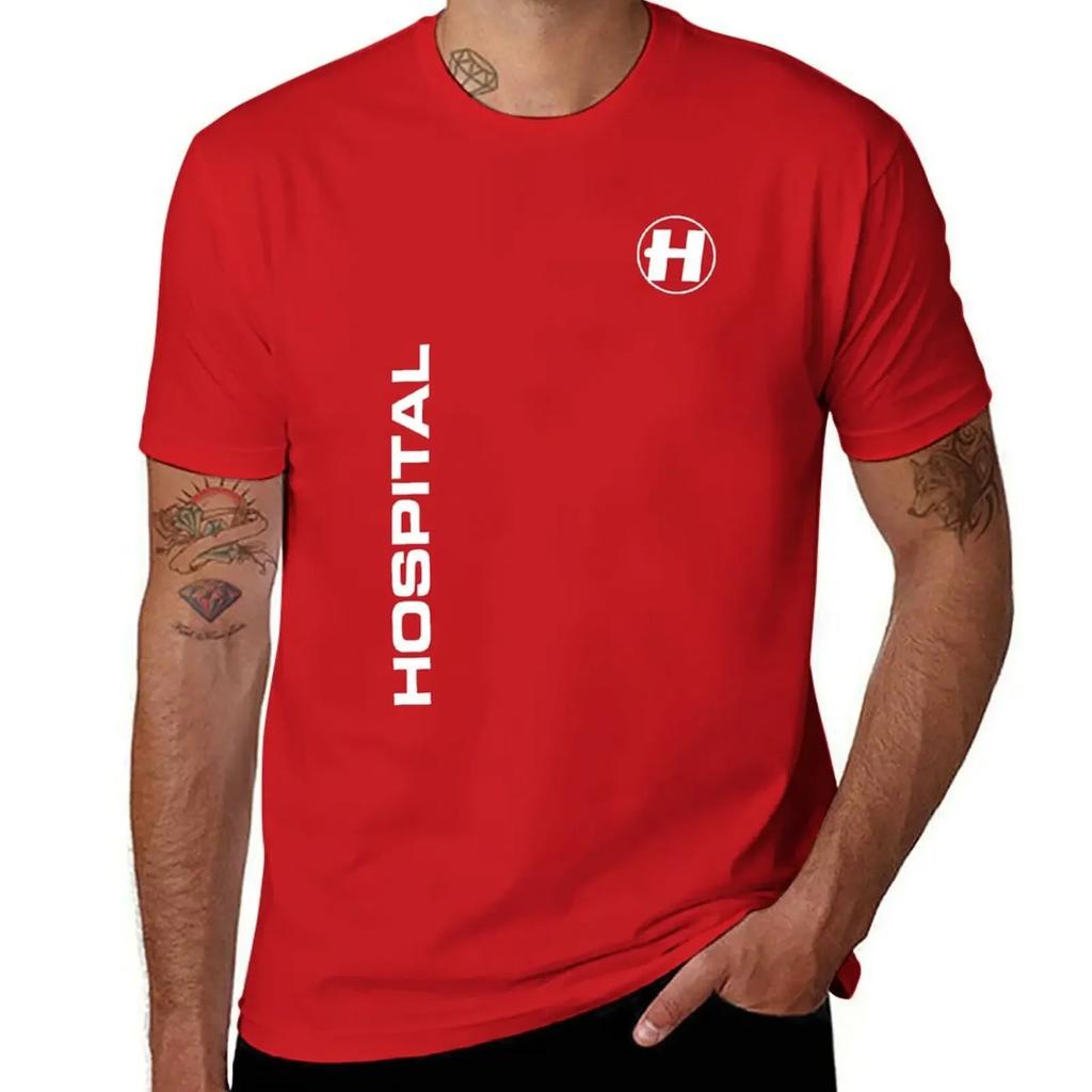 Hospital Records Merch Hospital Records T-Shirt Blouse Oversized Blue Archive Summer Top Big and Tall T Shirts for Men