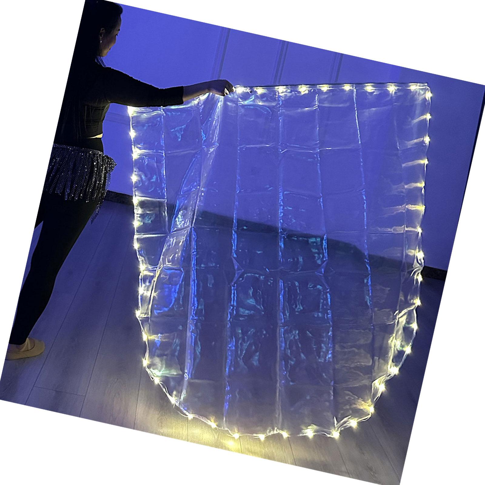 

LED Light Worship Dance Flag with Telescopic Poles Semi Circle Design Praise Banners for Celebration and Beach Vacations 4