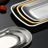 Stainless Steel Square Plate Serving Tray Easy Clean Snack Food Holder for Home Restaurant Coffee Shop