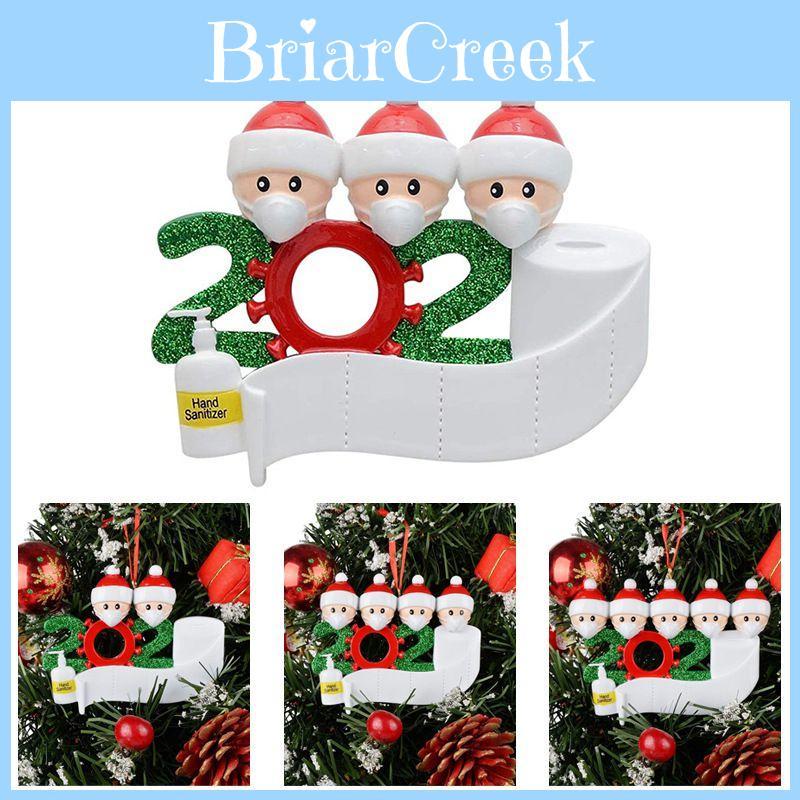 Personalized 2020 Xmas Christmas Tree Ornaments With Diy Family Name Pendants