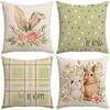 New Easter Letter Print Pillowcase Sofa Home Decoration Animal Waist Pillowcase