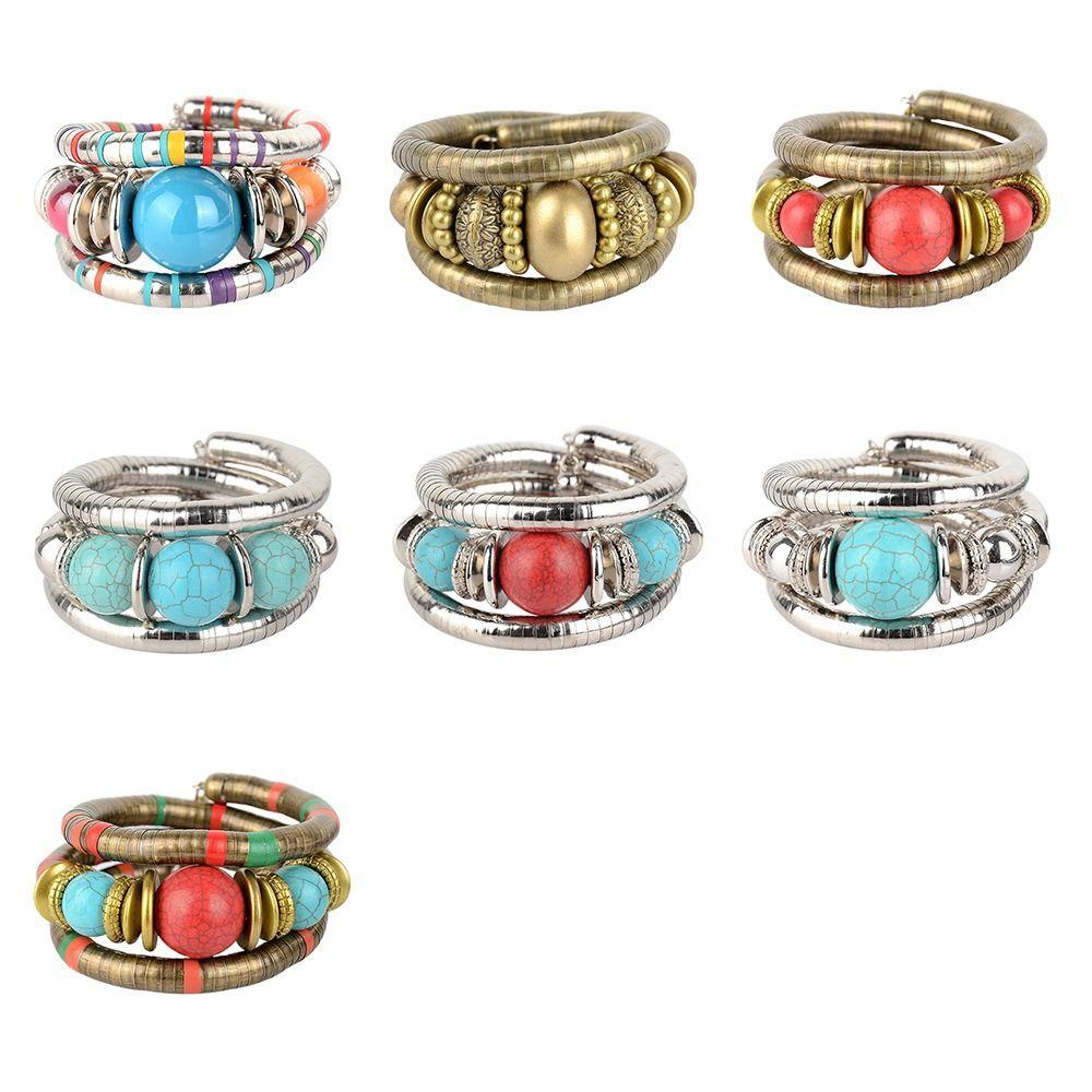 Gold Color Multi Layer Bracelet Alloy Three Layer Bangle Snake Bracelet  Jewelry Accessories