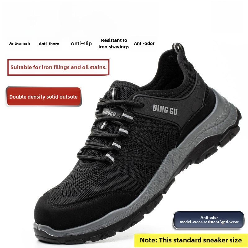 

Men s Cross-Border Safety Shoes: Steel Toe, Anti-Smash, Anti-Puncture, Breathable, Odor-Resistant, Lightweight, Comfortable. 37
