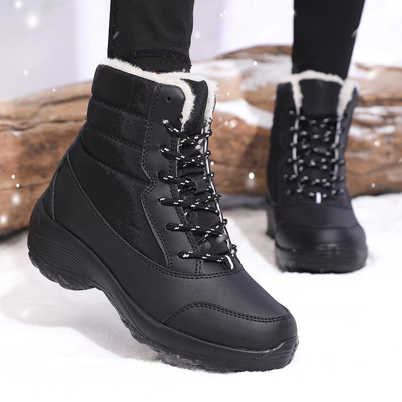 Women Platform Snow Boots Plush Keep Warm Thigh High Boots Minimalism  New Winter Ankle Boots Comfortable Walking Sneakers
