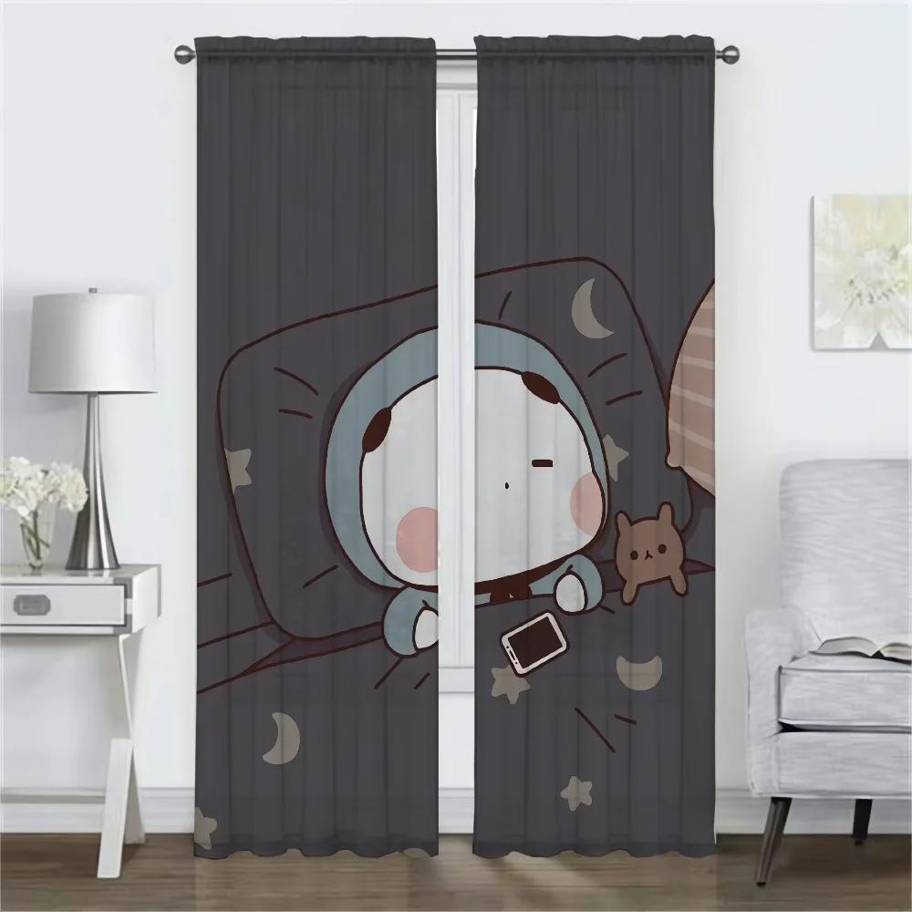 Bubu and Dudu Tulle for Bedroom Kitchen Curtains for Living Room Curtain Blackout Curtains 2 Pieces Shades Partition Elegant