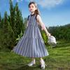 Girls' Retro Plaid Sleeveless Princess Dress