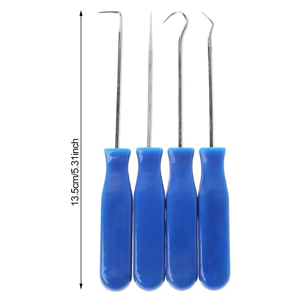 4Pcs Oil Seal Screwdrivers Set Car Auto Vehicle Pick Hooks Group Pull Hook Pick Tire Stone Cleaning Toner Cartridge Powder Tools