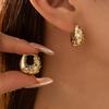 Colorful Diamond Copper Earrings: European American Retro Fashion Ear Clips for Women