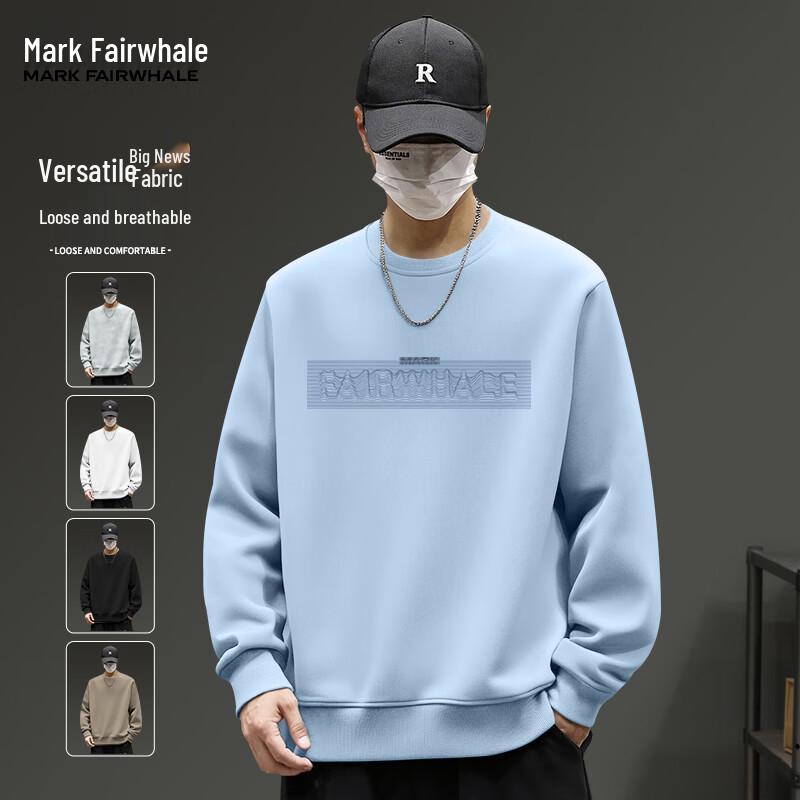 

Mark Fairwhale Men s Loose Heavyweight Round Neck Sweatshirt 5XL