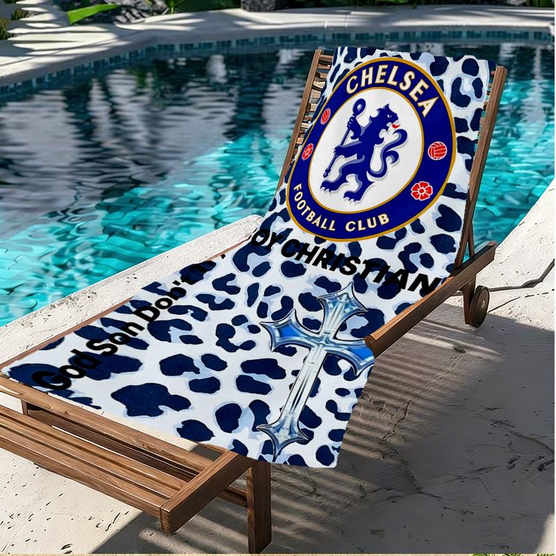 football club.C Print Beach Towel, Versatile Lightweight Absorbent Beach Towel for Pool Surf Yoga Bathroom, Perfect Birthday Holiday Gift