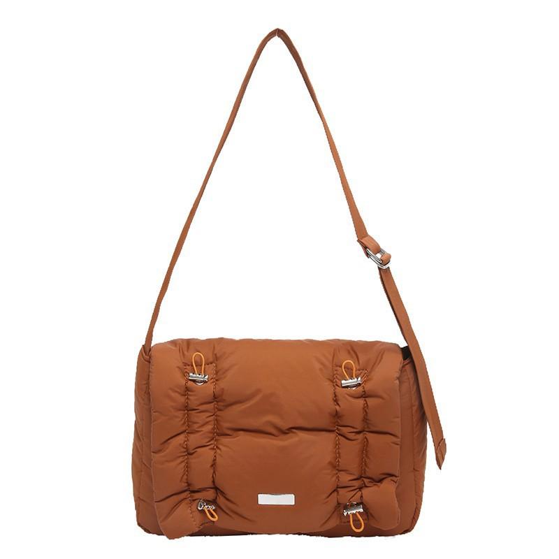 

Fashionable Simple Cotton Shoulder Bag New Korean Senior Women s Casual All-matching Cross-body Messenger коричневый