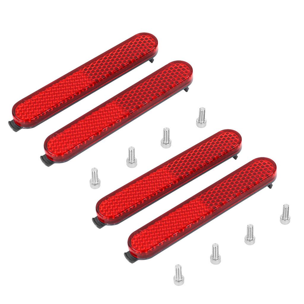 2Set Electric Scooter Side Reflective Strap Safety Tube Night Reflector Scooter Rear Wheel Protective Decorative Shell