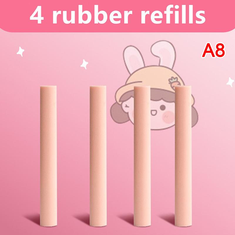 Drücken Cartoon Bleistift Radiergummi Stift Typ Niedlicher Radiergummi Austauschbarer Gummikern Schulschüler Radiergummi Kindergeschenke Büro Radiergummi