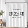 Modern Inspirational Quotes Shower Curtain Flower Butterfly Art Bathroom Decorative Polyester Fabric Bathtub Curtain