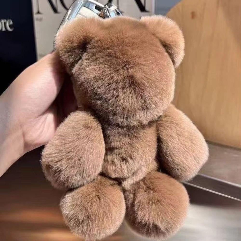 Handbag Charm Bear Doll Pendant Stuffed Animal Bear Keyring Adorable Bear Keychain Backpack