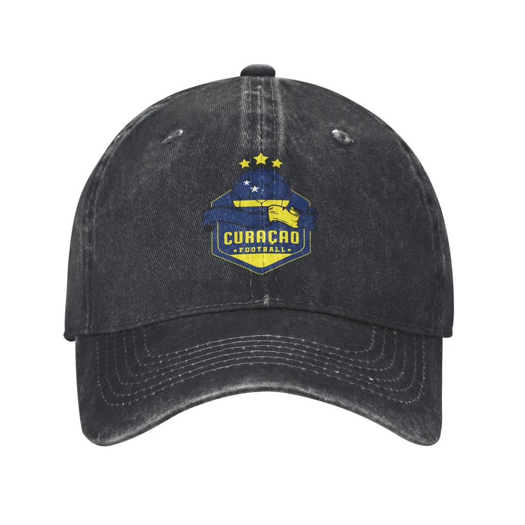 Curacao Football Print Caps For Unisex Cotton Trucker Hat Causal Headwear Baseball Cap Adjustable