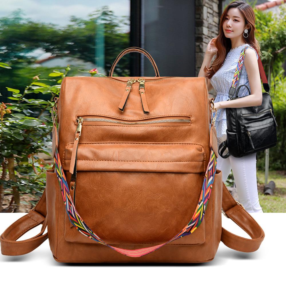 2026 New Women's Backpack Fashi Casual Travel Backpack Female High School Student Schoolbag Female Pures and Bags Back Pack