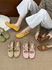 French cross-buckle flat-bottomed fashion Mary Jane women's versatile commuter flat-bottomed ballet shoes round head shallow mouth single shoes
