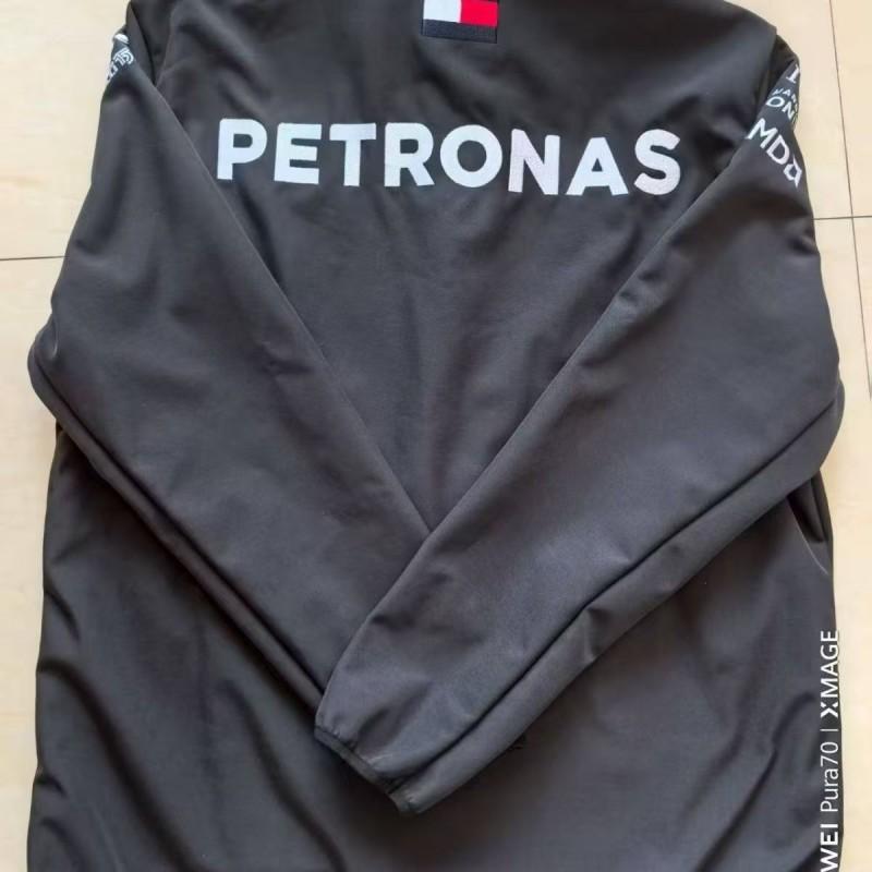 Mens Cycling Windproof Waterproof Softshell Jacket With Fleece Lining Embroidered Long Sleeve
